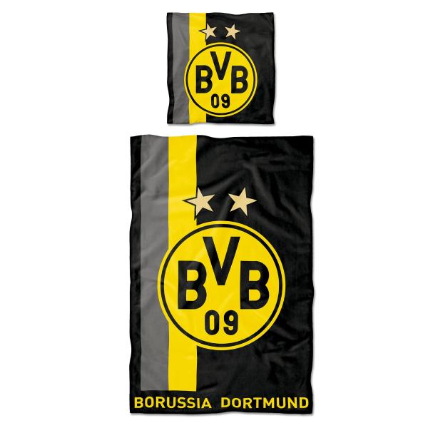 Borussia Dortmund BVB Bettwäsche Streifen 135x200 cm
